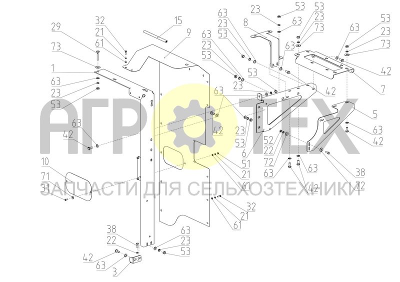 Чертеж Установка щитов (S300.05.07.050)